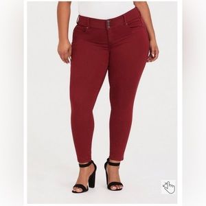 Torrid Super Stretch Red Wine Jeggings